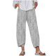 thumbnail image 1 of Pantalones de Mujer Traje Verano Cómodo de Moda Impreso Pantalones Recortados, Pantalones Elásticos Casuales, 1 of 6