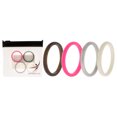 thumbnail image 1 of Juego de anillos de boda de silicona con puntos apilables - Rosa por ROQ para mujer - Anillo de 4 x 11 mm, 1 of 1