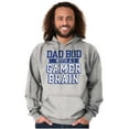 thumbnail image 3 of Dad Bod Video Gamer Brain Geek Nerd Hoodie Hooded Sweatshirt Men Brisco Brands X, 3 of 6
