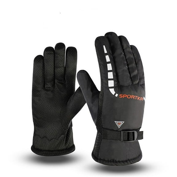 Winter Snow Snowboard Gloves Riding Warm Gloves Ski Gloves Waterproof Ultralight ORANGE