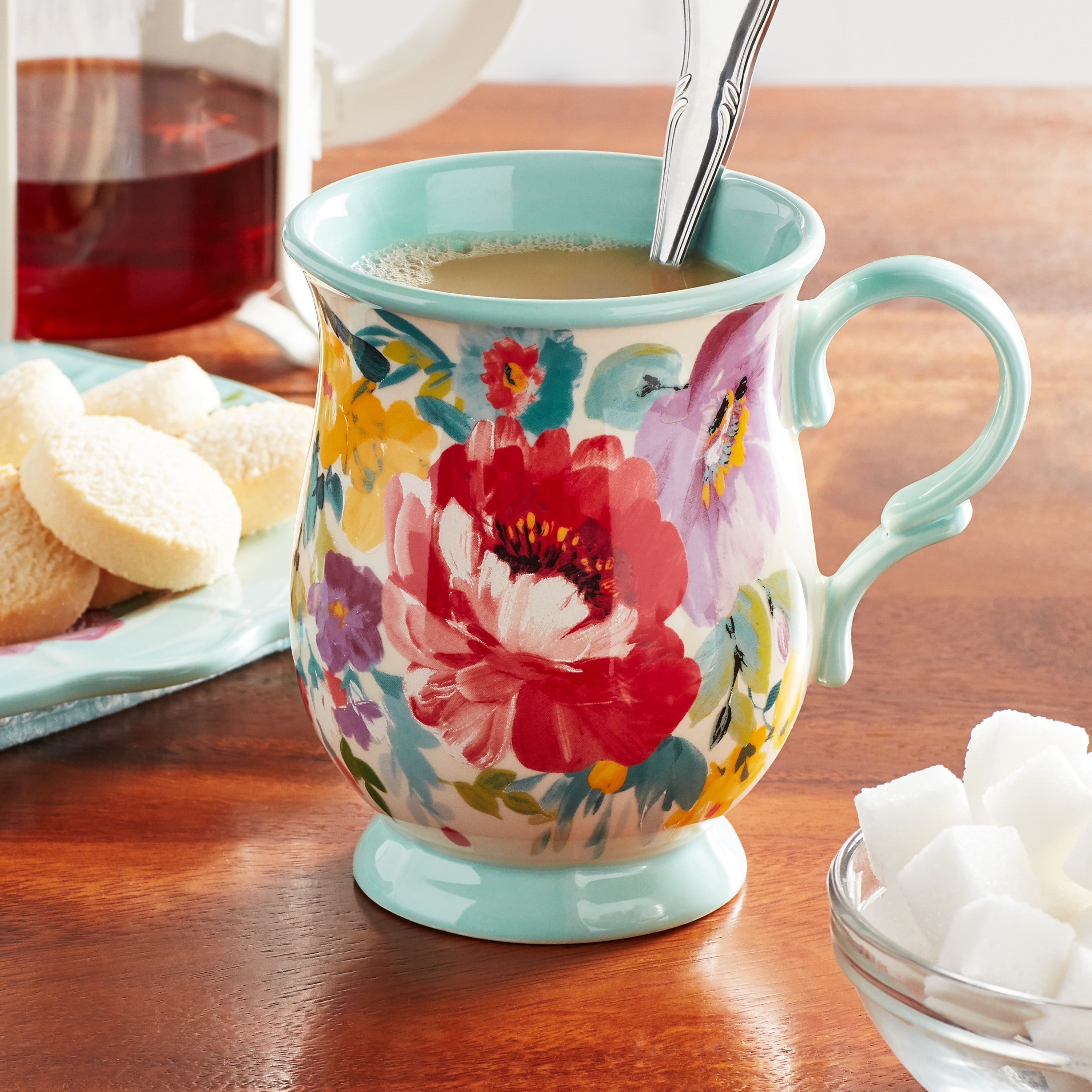 (2 pack) The Pioneer Woman Sweet Romance Multicolor Ceramic Mug