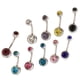 thumbnail image 3 of 10 piezas moda mujer  barbell cristal  18g / 1,2mm Hugo  Joyas de diamantes de imitación, 3 of 10