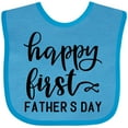 thumbnail image 3 of Inktastic Happy 1st Father's Day Design Boys or Girls Baby Bib, 3 of 4