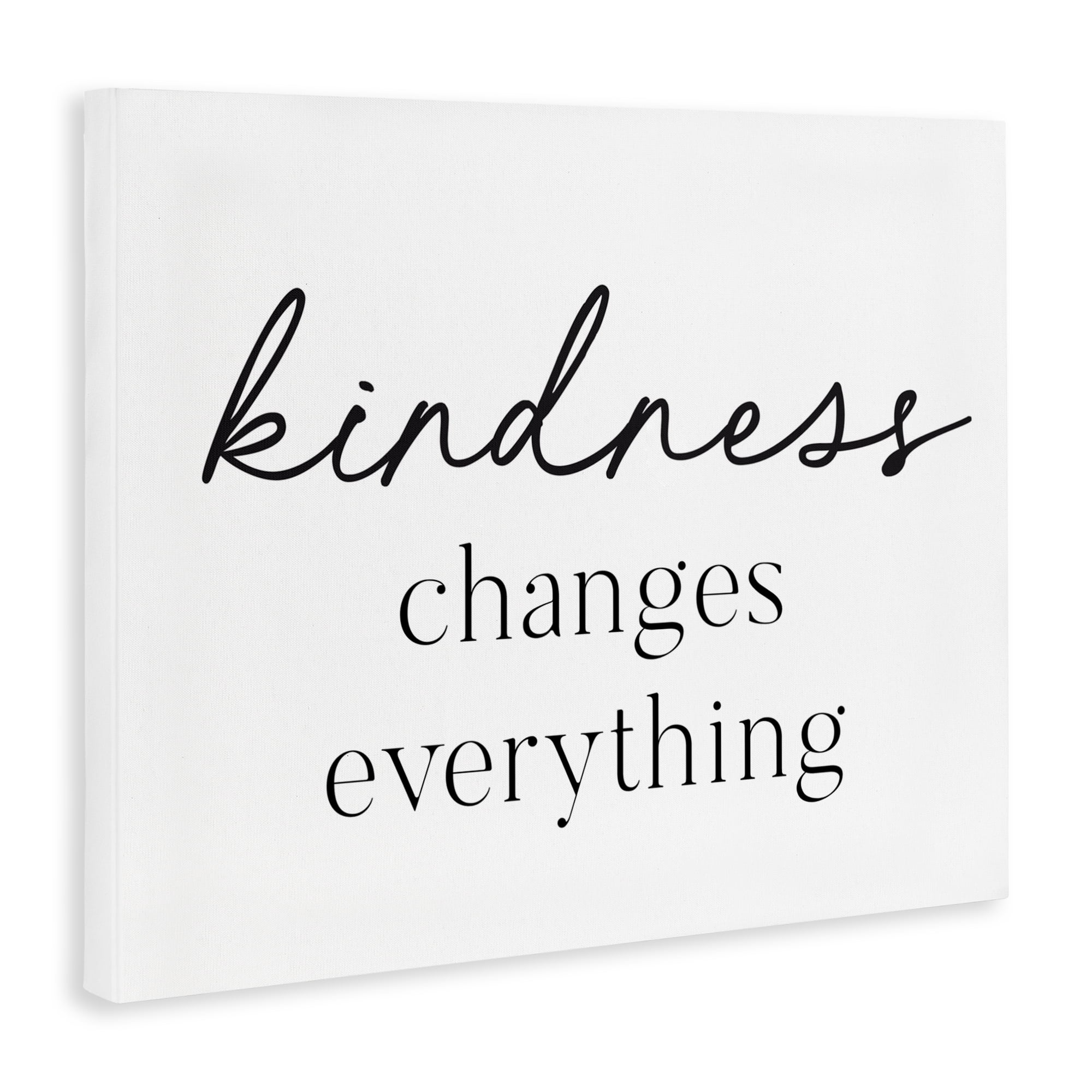 Kindness Changes Everything Canvas Wall Art, design by Lettered and Lined