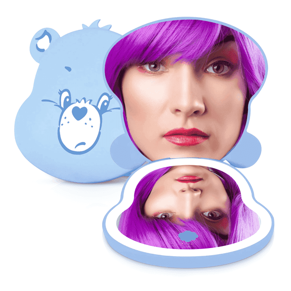 Impressions Vanity Care Bears Grumpy Bear Beary Cute Lighted Compact Mirror with 3x Magnification