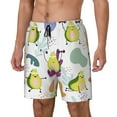 thumbnail image 2 of Fotbe Orange Green Avocado Men’s Swim Trunks Quick Dry Swim Shorts Board Shorts with Mesh Lining-Large, 2 of 9