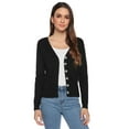 thumbnail image 2 of Purcoar Women's Sweater Button Down V-Neck Knit Long Sleeve Cardigans for Women, 2 of 8