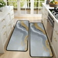 thumbnail image 4 of Kitchen Rugs Sets Of 2,Gray Gold Marble Pattern Anti Fatigue Kitchen Mat Rugs Non Slip Washable,Decorative Kitchen Floor Mats for Kitchen,Sink,Laundry,17"x47"+17"x47", 4 of 5