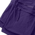 thumbnail image 5 of MIUOWANP Men's Hiking Cargo Shorts with Multi Zipper Pockets Solid Color Adjustable Buckle Elastic Waist Casual Half Shorts Pants Size XXXL(14)Purple, 5 of 5