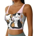 thumbnail image 2 of Naloa Cute Cats Sports Bras for Women, High Support Bra with Removable Pads, Comfortable - XX-Large, 2 of 9