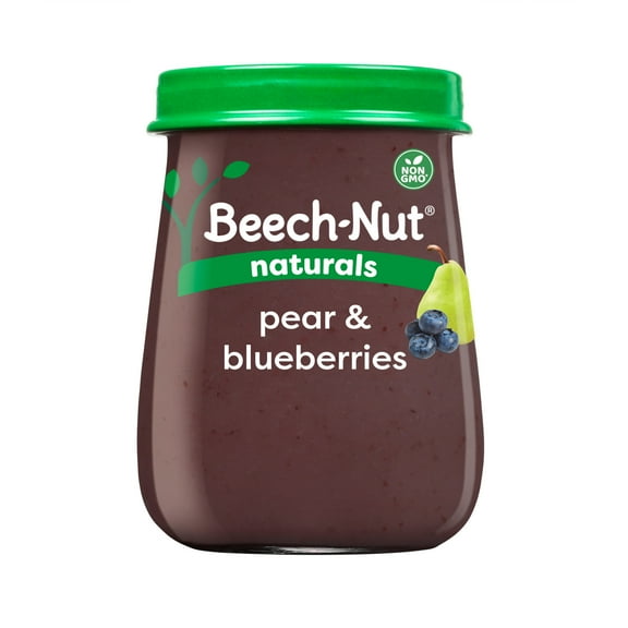 Beech-Nut Naturals Stage 2 Baby Food, Pear & Blueberries, 4 oz Jar