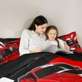 thumbnail image 5 of Homewish Speed Extreme Sport Bedding Comforter Set,Racing Game Twin Comforter Sets,Red Black Car Bedding Set For Boy Kids,Luxury Bedroom Decor Reversible,2-Piece, 5 of 8