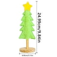 thumbnail image 2 of 2pcs Outdoor Christmas Decorations 25CM Wall Decor Wooden Tabletop Christmas Tree Decorations-standing Solid Wood Ornaments-tyle Decorative Base Handicrafts Gifts, 2 of 5