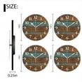thumbnail image 2 of Non-Ticking Silent Wall Clocks Battery Operated Personalized Decor Clock for Bathroom,Office-Wooden Wall With Brown And Blue Colors（12inch）, 2 of 4