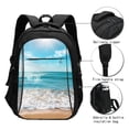 thumbnail image 3 of Balery Sunny Ocean Waves Mochila con carga USB para hombre y mujer - Mochila impermeable y antirrobo para laptop con puerto USB para viajes, trabajo, 3 of 7