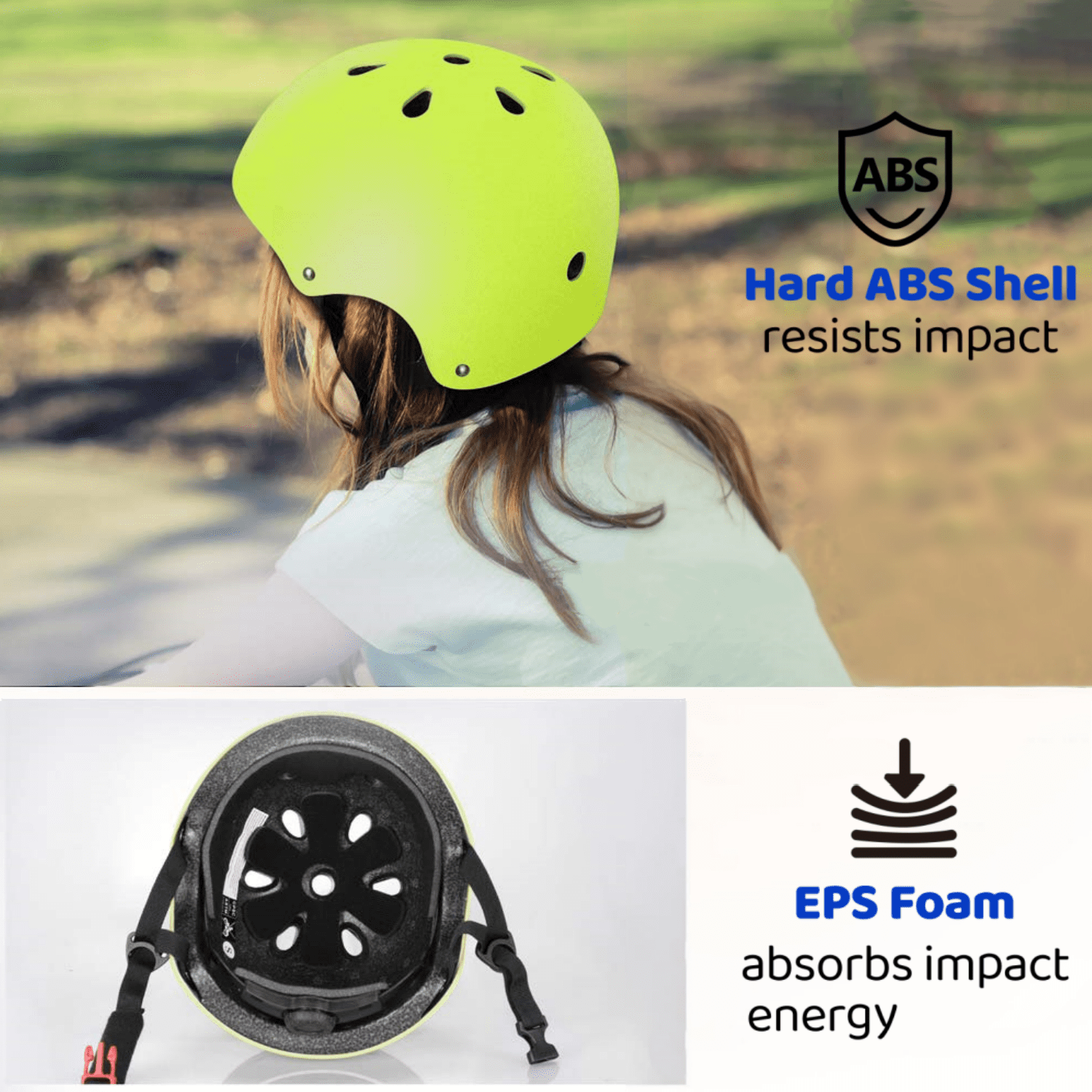 Besttravel Kids Bike Helmet, Toddler Bicycles Helmets for Ages 3-8 Years Boys Girls, Multi-Sport Kids Helmet for Bicycles Skateboarding Scooter Balance, Green