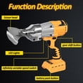 thumbnail image 3 of Sheet Metal Cutter, Cordless Metal Shears, Electric Metal Cutting Shears Compatible with Dewalt 20V Max Battery, Power Metal Cutter, Electric Scissor, 3 of 7