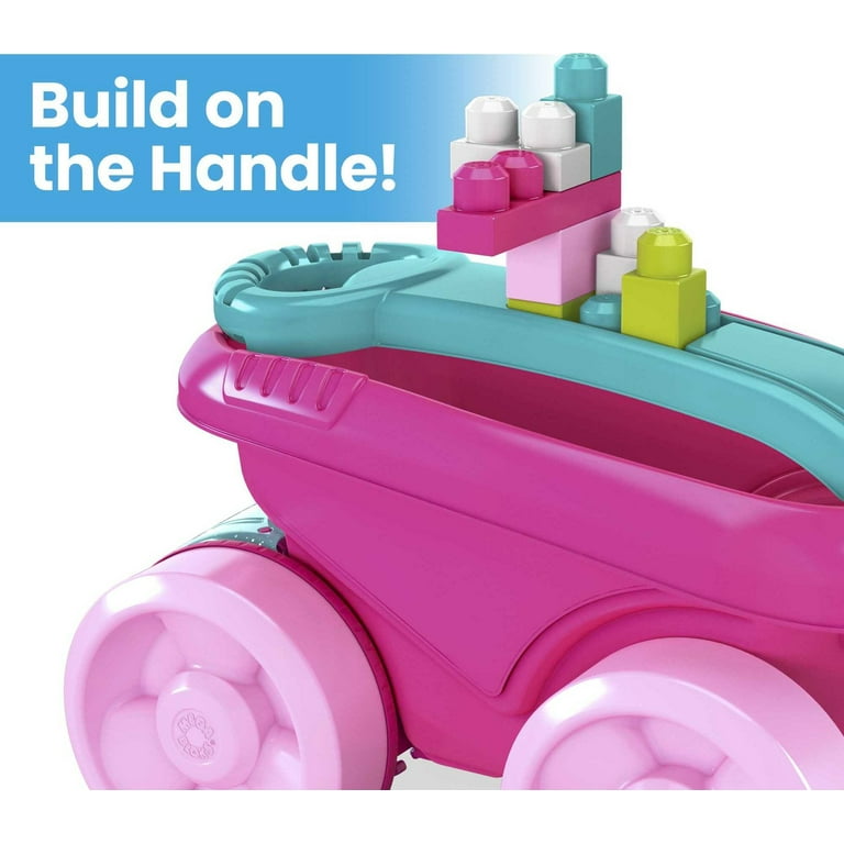 Mega bloks scooping wagon pink sales