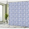 thumbnail image 4 of Ambesonne Iris Shower Curtain, Jumble Garden Watercolor Flora, 69"Wx84"L, Lavender Blue Peach White, 4 of 4