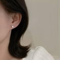 thumbnail image 4 of GKNET 1Pair Silver Classic Four Prong Diamond Simple Zircon Stud Earrings For Women-7mm, 4 of 8