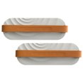 thumbnail image 6 of WHAMVOX 2pcs Bathroom Slipper Mounted Slippers Rack Bathroom Draining Shoes Rack Wave Pattern Shoes Shelf (Grey), 6 of 8