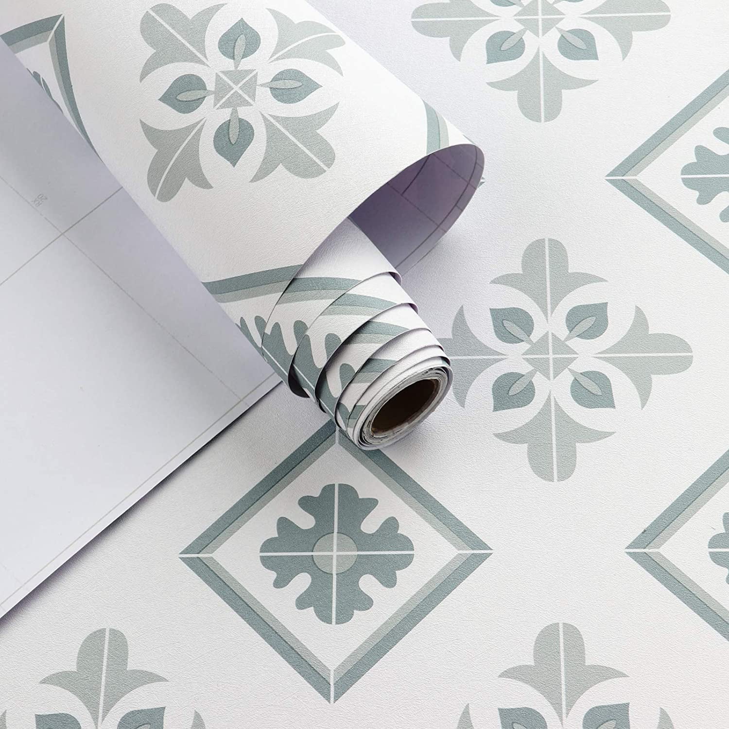 Tile Contact Paper Blue-Gray Peel and Stick Wallpaper Self Adhesive Removable Wallpaper Blue Tile Paper Roll Tile Contact Paper Blue-Gray Peel and Stick Wallpaper Self Adhesive Removable Wallpaper Blue Tile Paper Roll