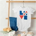 thumbnail image 6 of Domical Republic Flag DR Pride Love Romper Boys or Girls Infant Baby Brisco Brands NB, 6 of 6