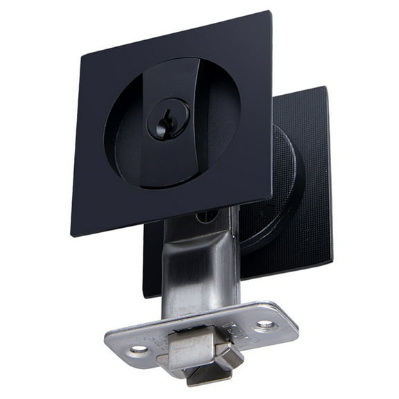 Metal Double Sided Lock Contemporary Styles Pocket Door Hardware with Privacy Locks Latches Easy to Use for Square door