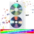 thumbnail image 2 of 36 Pieces 4 Dise DVD Poly Sleeves 3 Rings CD Sleeves Binder Pages 144 Disc Capacity for Binders Only, 2 of 6