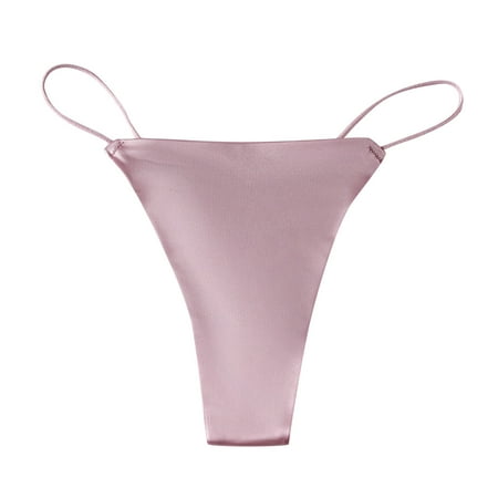 Yuhangmm Women s Panties Women Sports Fitness Underwear Sexy Thin Sling Ice Silk Seamless Mid Waist T Pants Underwear High Waist Panties for Women