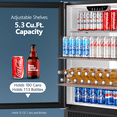 thumbnail image 6 of Coolski 5.3 Cu Ft 180 Cans Beverage Refrigerator, 24 inch Wide, 1 Glass Door, ETL/Doe, 6 of 9