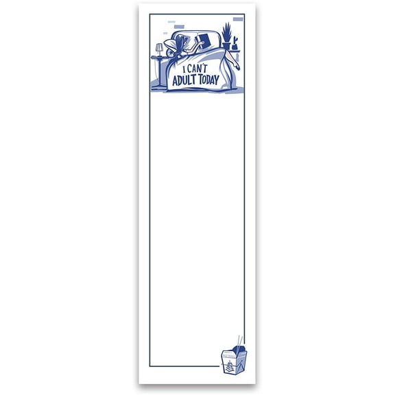 Primitives by Kathy List Magnetic Notepad 60 pg - I Can't Adult Today 9.5"