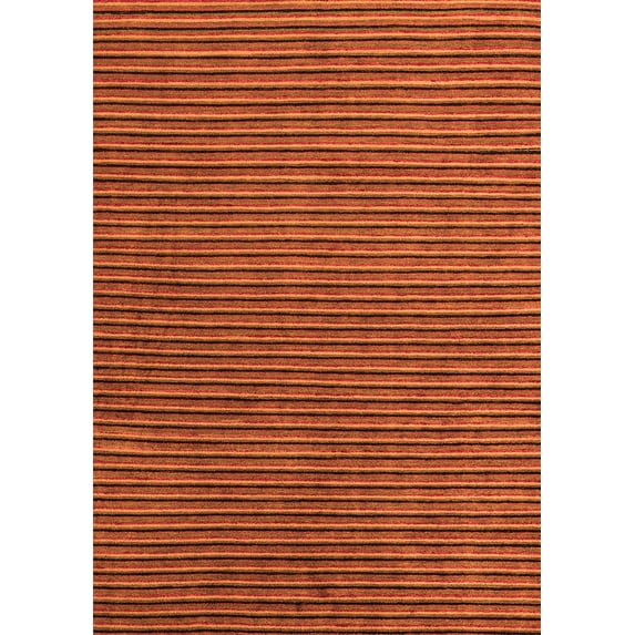 Ahgly Company Indoor Rectangle Abstract Orange Modern Area Rugs, 5' x 7'