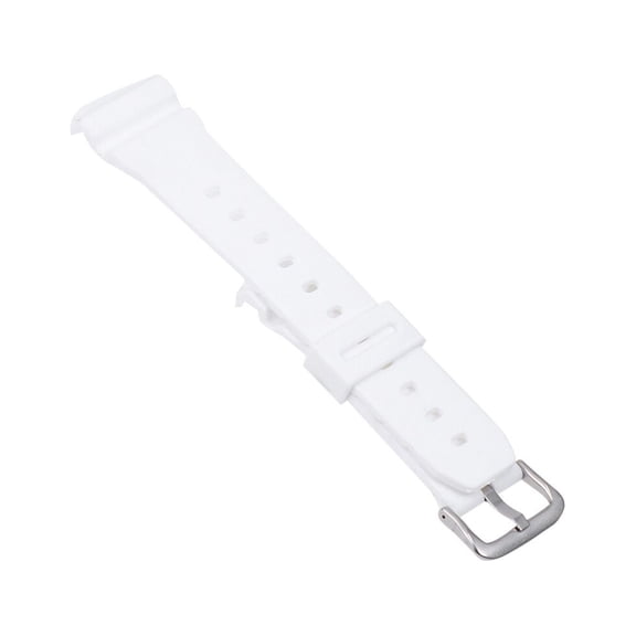 PBPBOX Rubber Watch Band White Comfortable Replacement Strap Suitable for 16Mm Clip