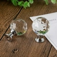 thumbnail image 5 of 2Pcs Faceted Clear Crystal Glass Ball Finial Lamp Top Cap Screw with Base Threaded Diamond Table Floor Lampshade Finials Topper Knob Decoration, 5 of 7