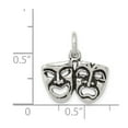 thumbnail image 3 of Sterling Silver Antiqued Comedy/Tragedy Face Charms, 3 of 3