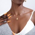 thumbnail image 5 of Collares colgantes con forma de luna y sol bohemios, collar de monedas en capas minimalista dorado para mujeres, hombres, joyas, regalo de amistad, 5 of 5