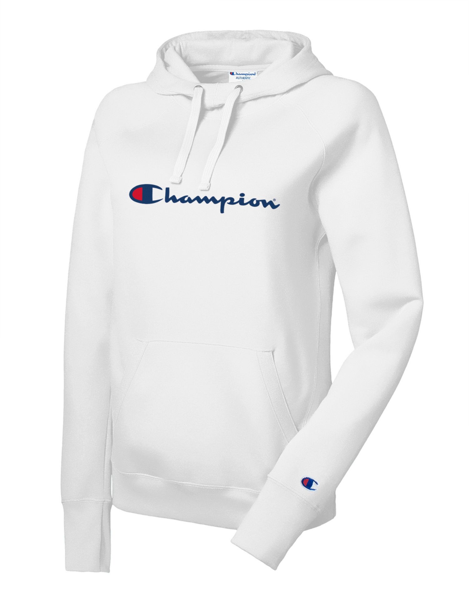 champion white fleece hoodie