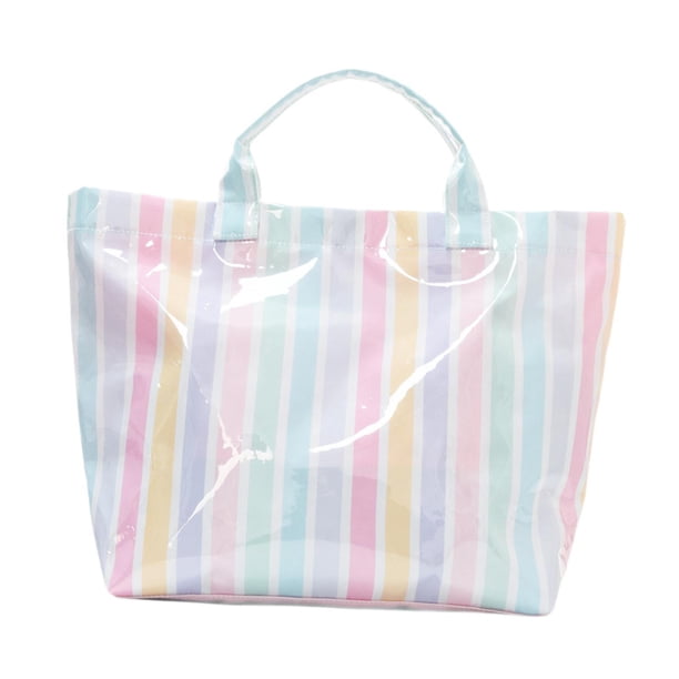 Bolso deportivo de gimnasio, bolso de hombro para enfermera, bolso de mano a rayas para el trabajo, bolso de hombro para ir de compras Arcoíris