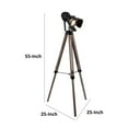 thumbnail image 5 of 55 Inch Floor Lamp with Tripod Style Wood Frame, Spotlight, Brown and Black, 5 of 5