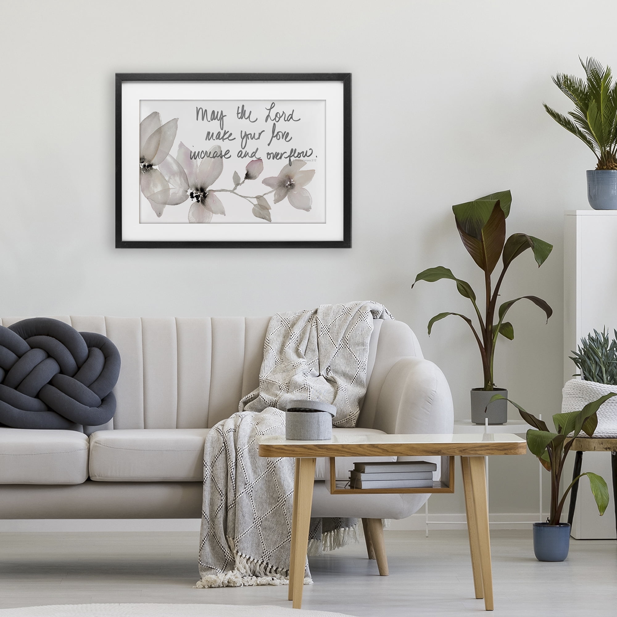 Stupell Industries Love Increase & Overflow Black Framed Print Under Glass, design by Lanie Loreth
