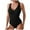 17 Black, variant on Feimerou Women's Ribbed One Piece Swimsuit Tummy Control High Cut Bathing Suits Sexy V Neck Sleeveless Solid Colors Monikini Swimwear