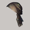thumbnail image 2 of ManxiVoo Turban en Maille Extensible Cristal Étincelant pour Femmes Bandeau Réglable pour Fête et Extérieur Taille Or, 2 of 8