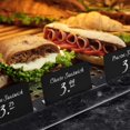 thumbnail image 5 of Mini carteles de pizarra para comida, paquete de 20, pequeños carteles de pizarra para comida para fiestas, buffet, bodas, pequeños soportes de exhibición de alimentos negros, etiquetas de comida para, 5 of 5