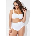 thumbnail image 4 of Swimsuits for All Valentine Ruched Bandeau Shirred High Waist Bikini Set, 4 of 6