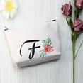 thumbnail image 6 of Initial Makeup Bag Big Letter Script Name Monogram Personalized Travel Makeup Bag for Women Inspirational Gifts She Believed She Could So She Did, 6 of 7
