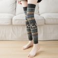 thumbnail image 2 of HNMKIU Winter Knitted Bohemian Boot Ankle Socks For Ladies Cozy Thermal Leg Warmers Fashionable Layering Sleeves Grey - One Size, 2 of 5