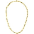 thumbnail image 2 of Floreo 14k Yellow Gold 6mm Hollow Paperclip Link Chain Necklace and Bracelet Set, 2 of 4