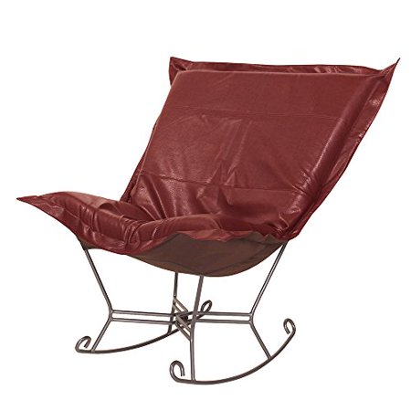 Howard Elliott 600-224 Scroll Puff Rocker with Titanium Frame, Bella Sand