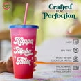 thumbnail image 7 of Sorority Shop Kappa Delta Color Changing Cups - Pack of 4 Reusable Cups with Lids and Straws, Kappa Delta Cup, Perfect Size 24 Oz Tumbler Cups, Mix and Match Lids With Cool Retro Design, 7 of 7